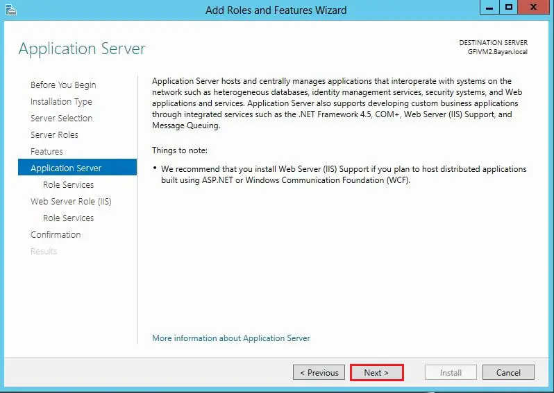 add feature application server