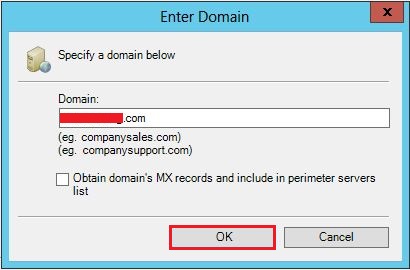 gfi post installation specify domain