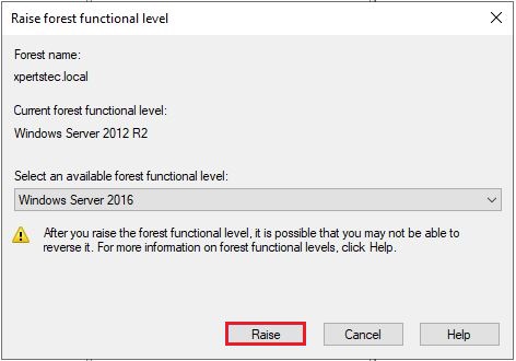 raise forest functional level