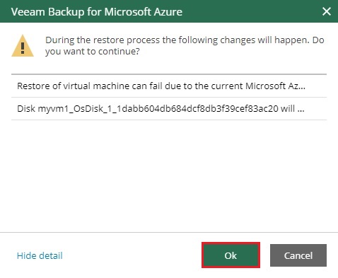 Restore/Migrate Veeam Backup for Microsoft Azure