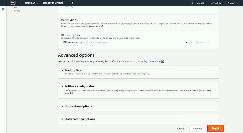 aws create stack policy