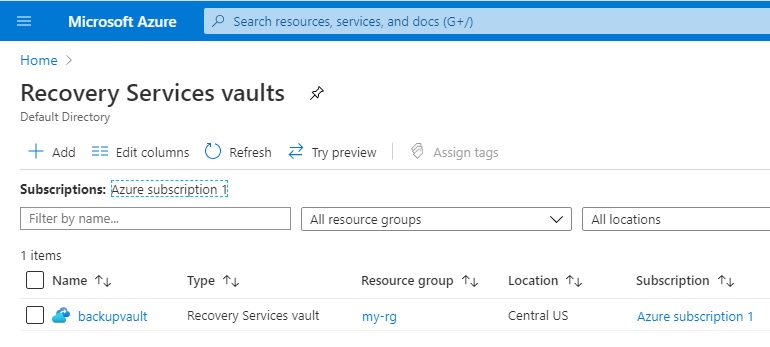 Create Azure Recovery Services Vault, How to Create Azure Recovery Services Vault