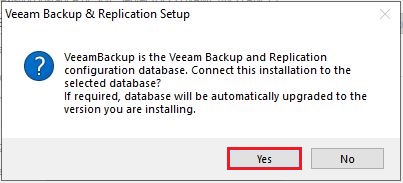 veeam database will upgrade