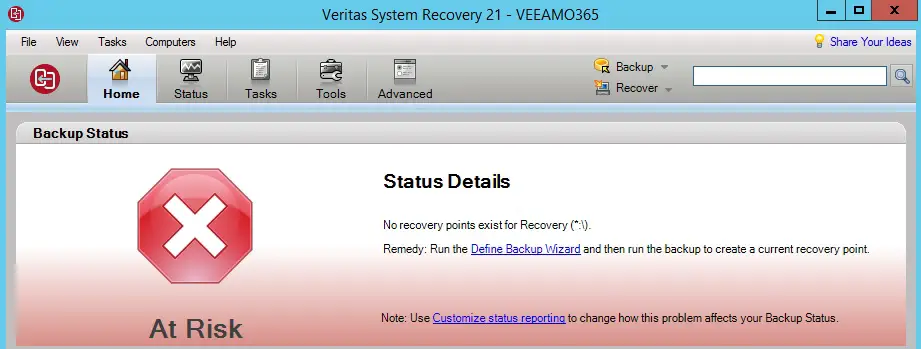 veritas system recovery home
