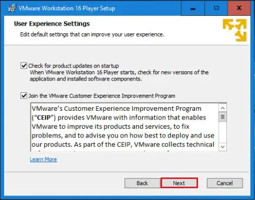 vmware player user experience