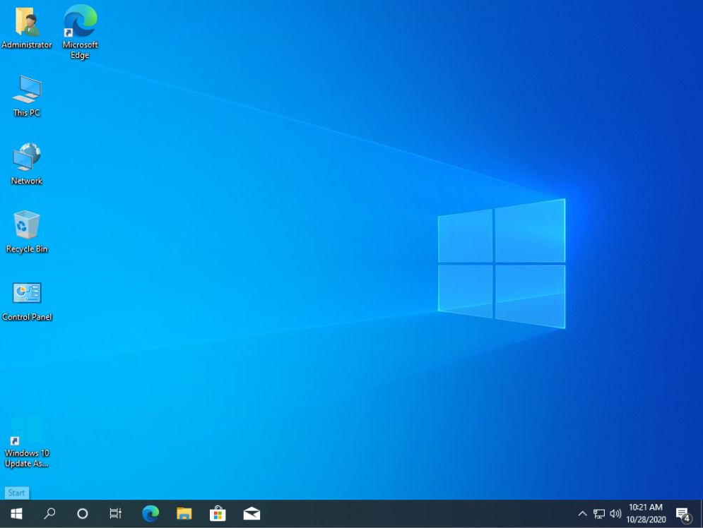 windows 10 v20h2 desktop