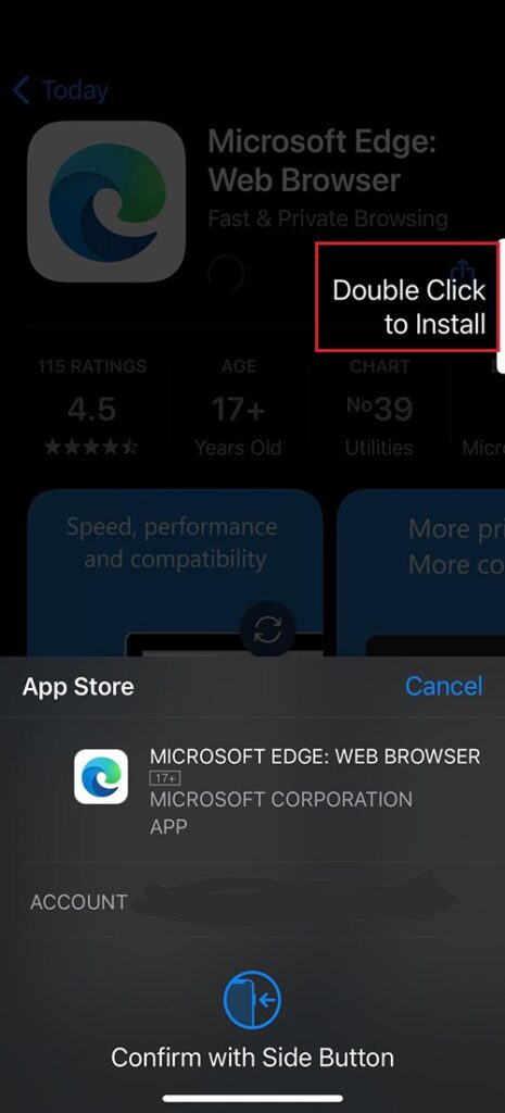 microsoft edge iphone app store