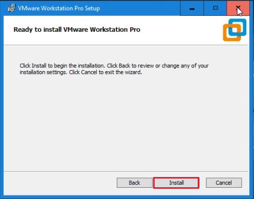 ready to install vmware workstation