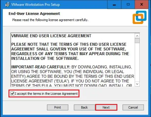 vmware workstation license agreement