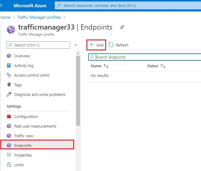 azure traffic manager endpoint