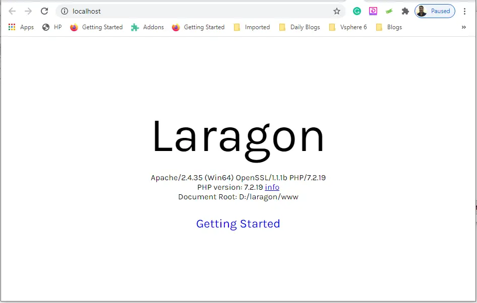 laragon getting started