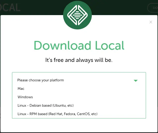 download local choose your platform