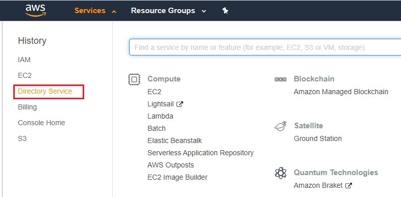 aws management console history