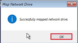 map network drive ok
