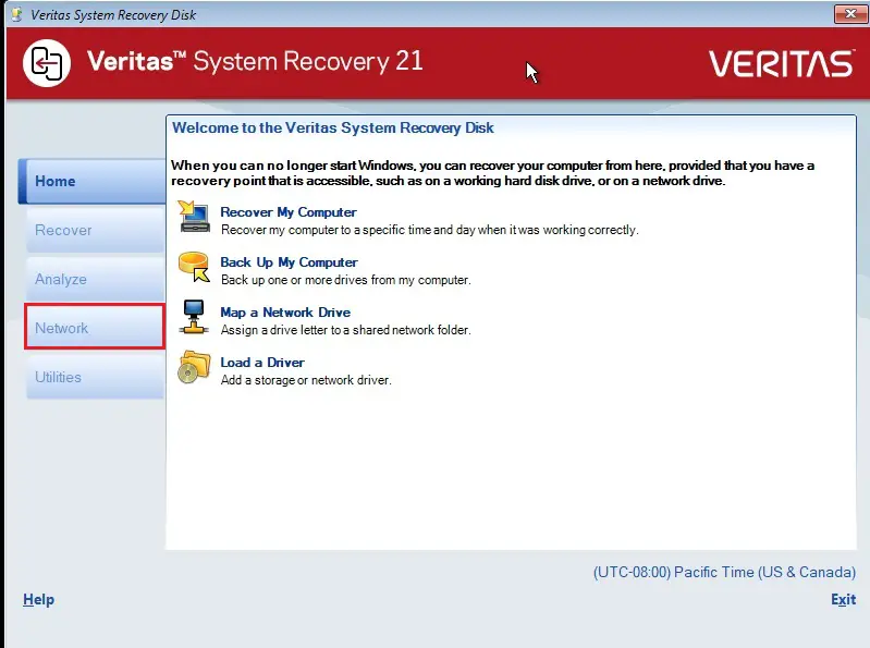 veritas system recovery disk