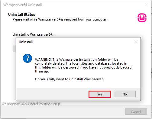warring wamp server installer folder