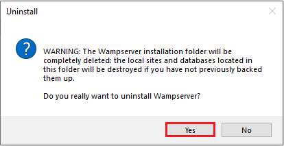 uninstall WAMP Server from Windows, How to Uninstall WAMP Server from Windows