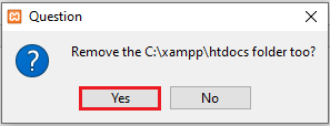 remove xampp directory