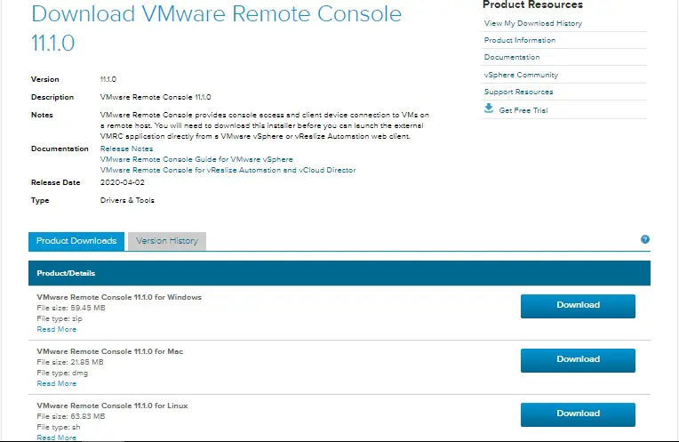 vmware remote console windows 10 log