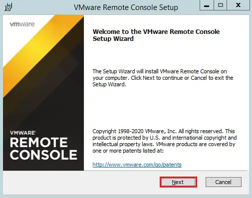 vmware remote console setup