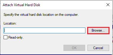 attach virtual hard disk