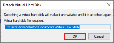 detach virtual hard disk