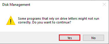 drive letter might not run