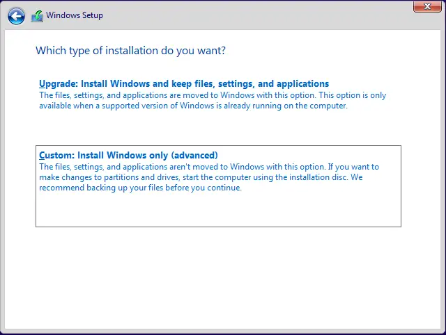 Windows 11 custom install