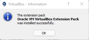 Virtualbox extension pack